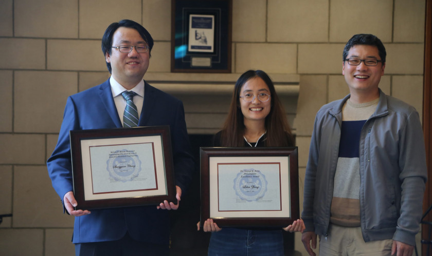 Senior group members of NanoLight awarded with recognition of outstanding doctoral research and dissertation excellence